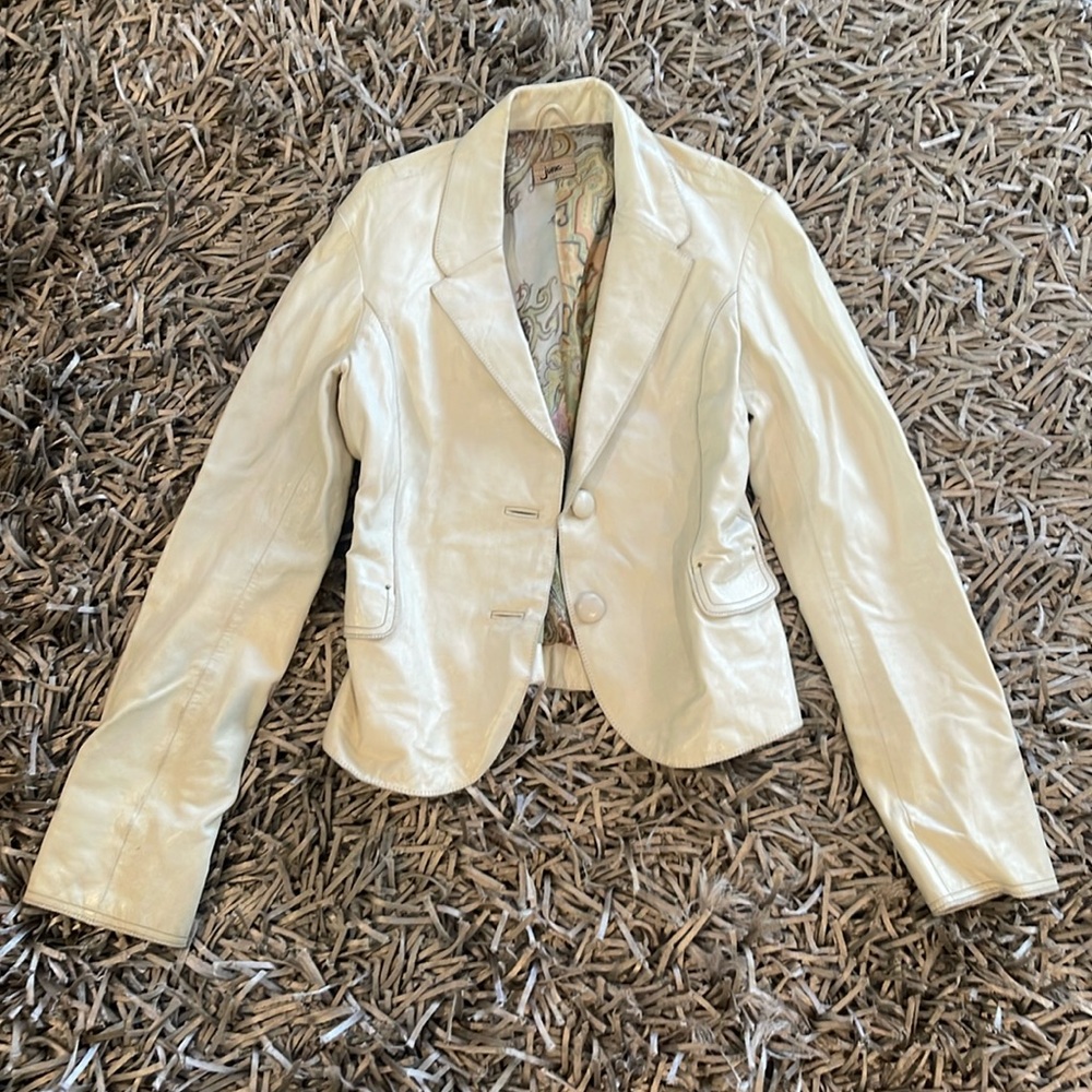 June leather blazer